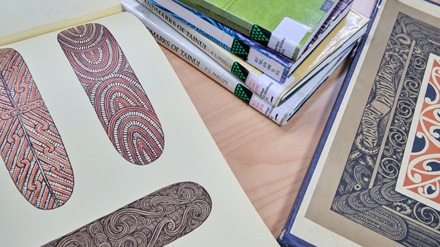 Image of Maaori artwork and images from books
